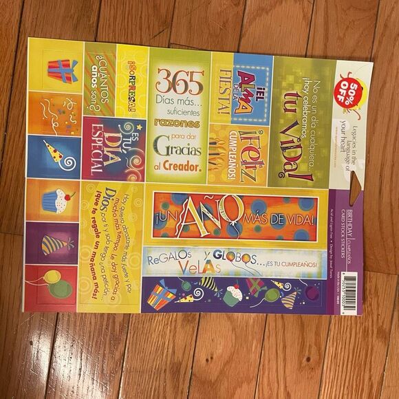 💕Scrapbooking Crafting Cardstock Stickers Spanish Wedding Birthday Baby - Picture 5 of 7